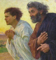 Peter and the disciples with the miraculous catch of fish
