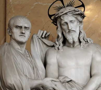 Pilate sending Jesus to Herod Antipas for jurisdictional transfer under amicitia arrangement